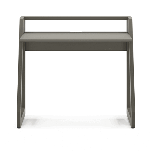 Gray Small Computer Desk for Bedroom, Office & Small Spaces - Narrow Writing Desk Ideal for Students, Kids, Adults